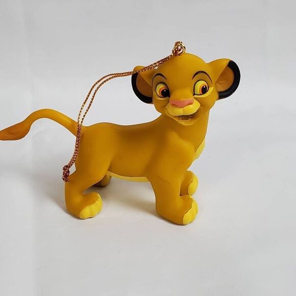 Disney The Lion King Simba Ornament – Vintage 1990s Simba Figure Hanging Decor 3 - Picture 1 of 6